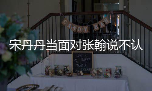 面对没名丹当他 张翰张翰我认识宋丹说不