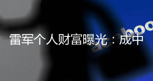曝光雷军企业中国增长最多个人财富成财富家